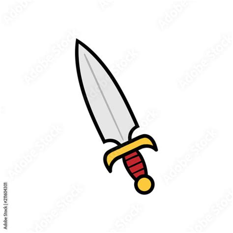 Cartoon Dagger Illustration Stock Vector Adobe Stock