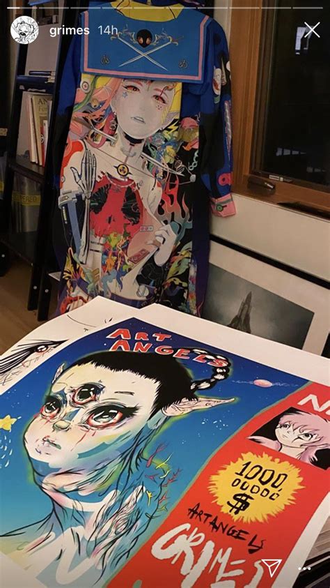 Better look at some upcoming merch on her IG live : r/Grimes