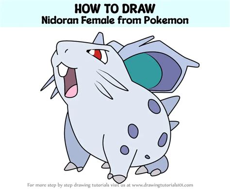 How To Draw Nidoran Female From Pokemon Pokemon Step By Step