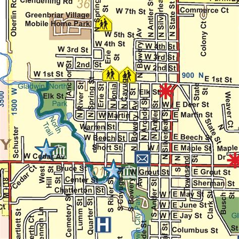 grout township  city  gladwin gladwin county michigan map