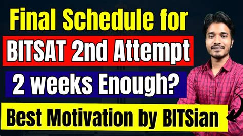 Bitsat Nd Attempt Final Plan To Crack Bitsat Best Strategy And