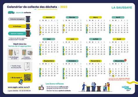 Calendrier de collecte des déchets 2023