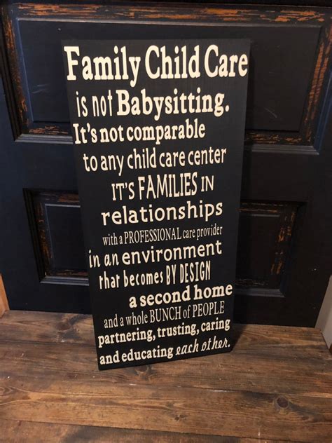 Family Child Care daycare wooden sign | Etsy