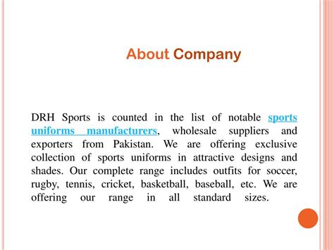 PPT - Sports Uniforms Manufacturers, Custom Sports Team Uniform