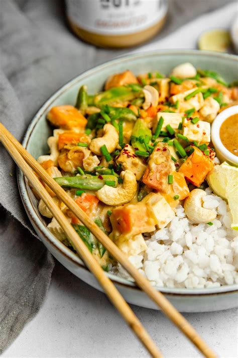 Curry De L Gumes Et Tofu Cr Meux La Cacahu Te En Curry De