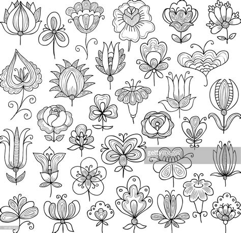 Flowers Doodle Vector Art Flower Doodles Flower Drawing Doodle