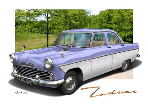 Ford Mk Consul Zephyr Zodiac Farnham Estate Personalised Illustration