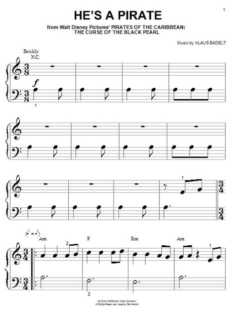 He's A Pirate | Sheet Music Direct