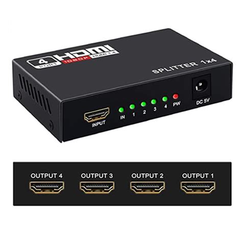 Multiplicador Splitter Hdmi 1 Entrada 4 Salidas Activo 1080p LST