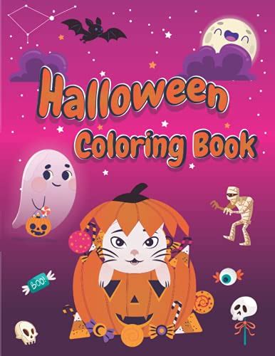 Halloween Kids Coloring Book 50 Cute Illustrations To Color For Kids