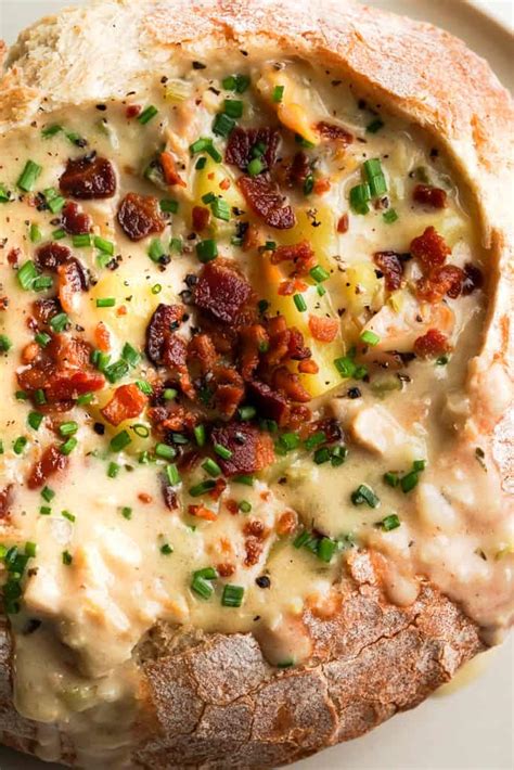 Clam Chowder Bread Bowl Whisper Of Yum