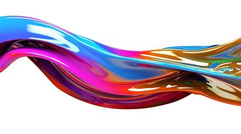 Premium AI Image | Dynamic Polished Liquid Metal Rainbow