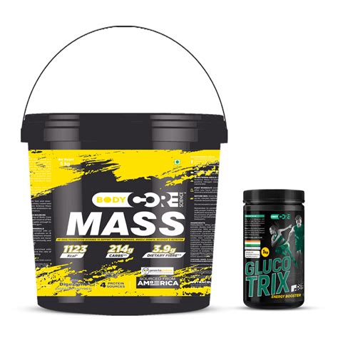 BCS Mass Gainer 5Kg BCS Glucotrix Energy Booster 1kg Body Core