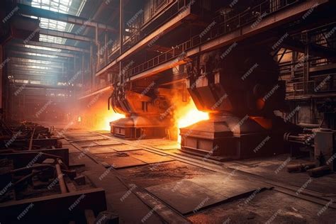 Premium Ai Image Inside Steel Smelting Factory Activity Ai Generated