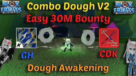 Combo Dough V2 Mink V4 God Human CDK Blox Fruits Bounty Hunting