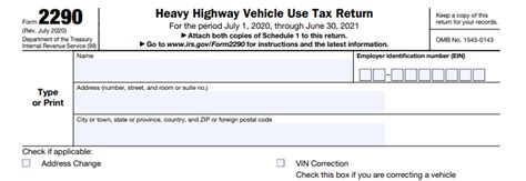 Irs Form 2290 Printable 2021