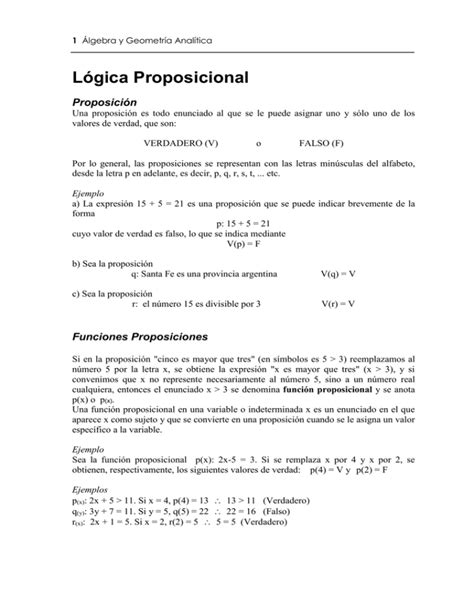 Capítulo 1 Lógica Proposicional