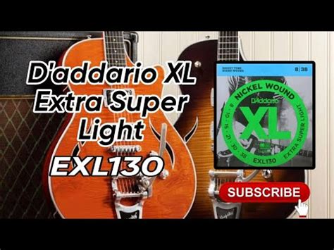 D Addario XL Nickel Wound Extra Super Light EG Strings EXL130 Demo