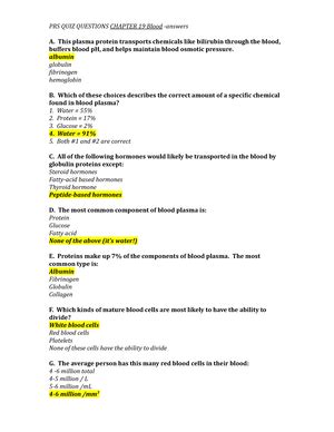 Chap 15 Special Senses Practice Exam Questions With Answers PRS