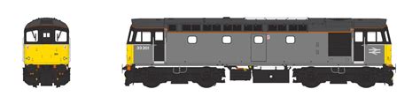 Heljan 3325 Class 33 Class 33 201 Br General Grey Oo Gauge Rainbow Railways