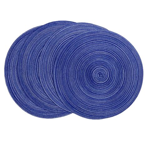 Coolmade Round Rop Cotton Braided Table Place Mats Braided Coaster Placemas Non-Slip Table Mats ...