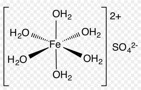 Fe 6so4 Ferrous Ammonium Sulphate Structure Clipart 5050814 Pikpng