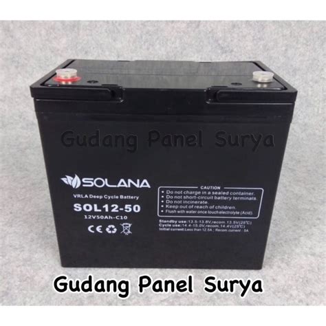 Jual Aki Battery Baterai Accu Solana V Ah Sol C Vrla