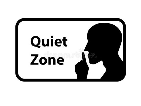 Quiet Zone Sign Stock Vector Illustration Of Design 203604912