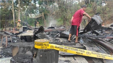 Tabung Gas Kg Meledak Di Muara Enim Hanguskan Bedeng Pintu Satu