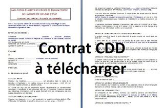 Exemples De Contrats De Travail CDD Word