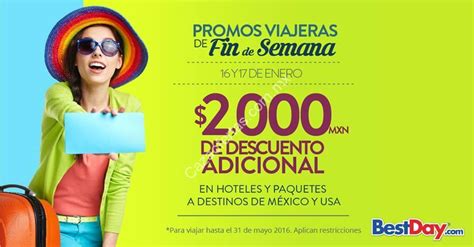 Promoción BestDay Interjet y Volaris Hasta 60 de descuento en