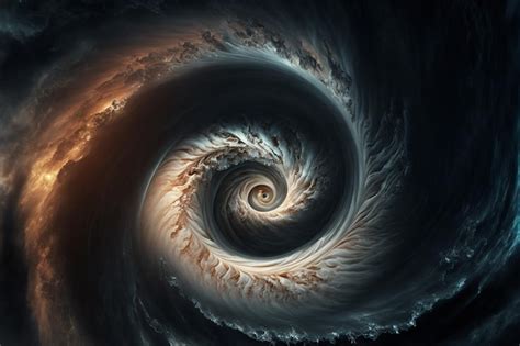 Premium Photo View Of A Cyclone Eye From Space