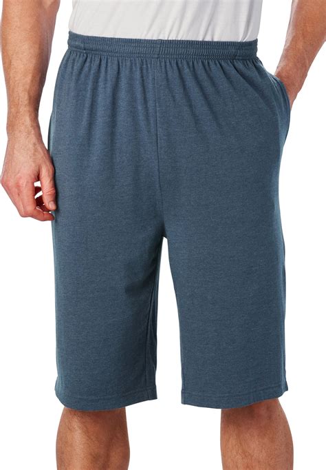 Kingsize Men S Big And Tall Lightweight Extra Long Jersey Shorts