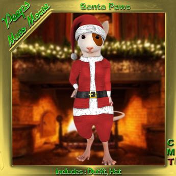 Second Life Marketplace - Peeps Muso Santa Paws Costume Muso Mouse