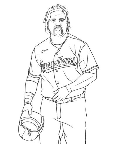 Jose Ramirez coloring page baseball player