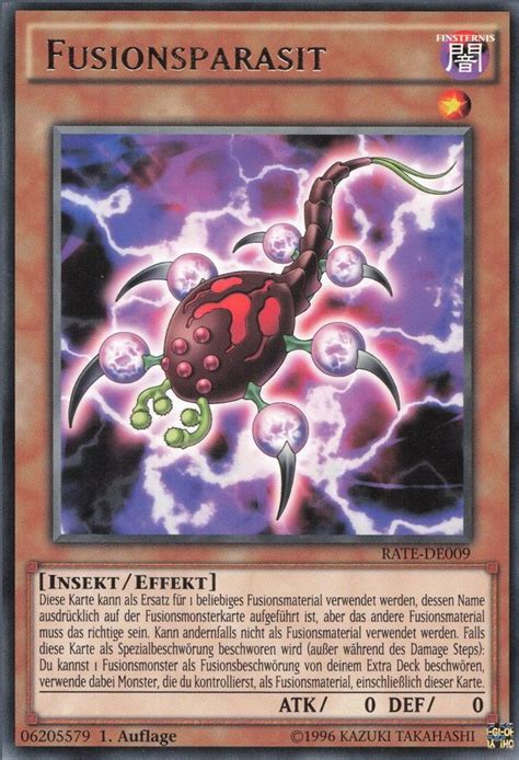 Recollectibles Sammelkarte Yugioh Fusionsparasit Yu Gi Oh Rate De009 Rare