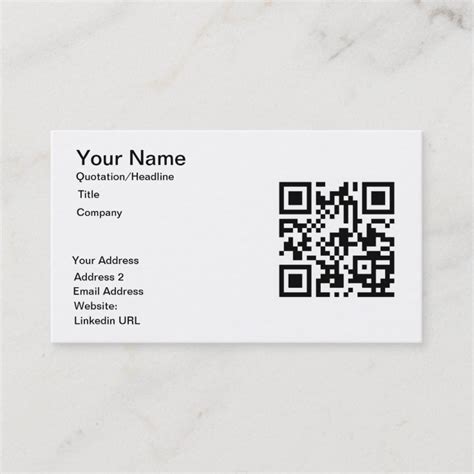 Custom Qr Code Business Cards Zazzle