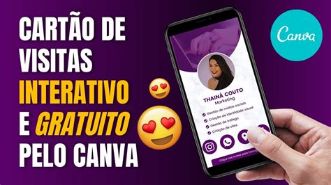 Como Criar Cart O De Visita Digital E Interativo Pelo Canva Gratuito