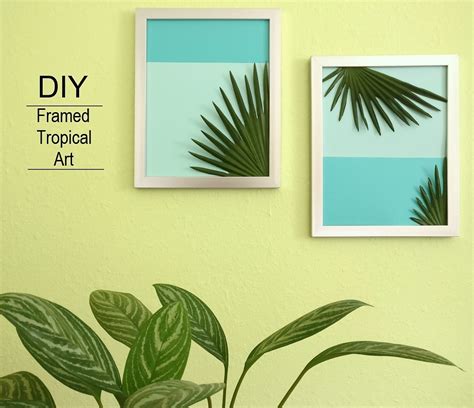 Diy Tropical Art With Palm Leaves