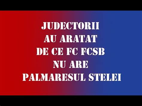 Live E Gata Judec Torii Au Ar Tat De Ce Fc Fcsb Nu Are