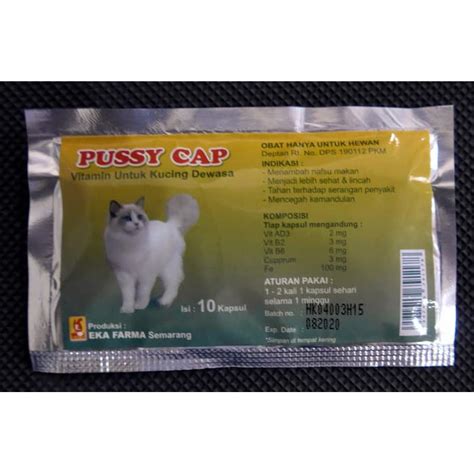 Jual Vitamin Kucing Eka Farma Pussy Cap Kapsul Shopee Indonesia