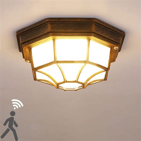 LED Motion Sensor Ceiling Light Fixture Flush Mount Ceiling Lamp For