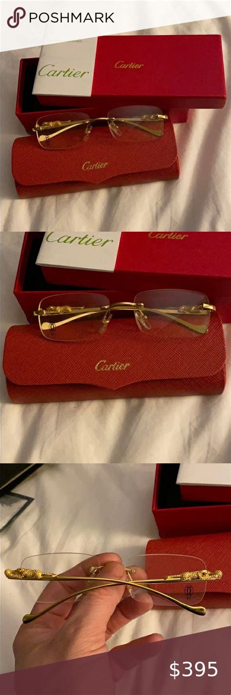 Cartier Rimless Gold Frames Eyeglasses Authentic Glasses Accessories Eyeglasses Cartier Men