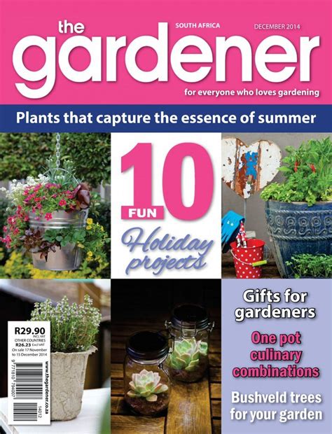 The Gardener December 2014 Digital Growing Vegetables Water Garden Garden Projects