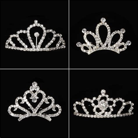 Amazon.com: Bingcute 12Pcs Girl Princess Rhinestone Tiara Crown with ...