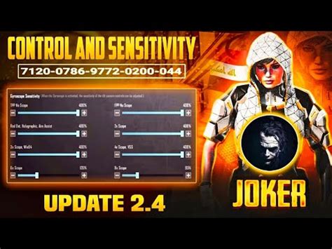 New Joker Fox Latest 2 4 Sensitivity Zero Recoil Sensitivity 2023