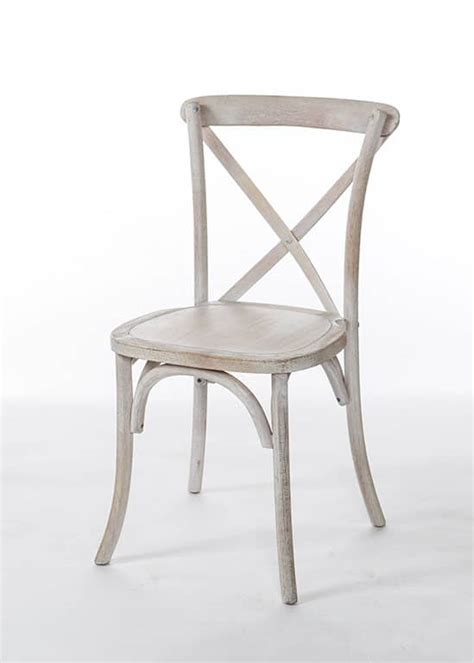 Whitewash Crossback Chair Stuart Event Rentals