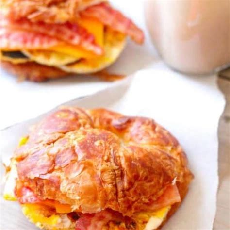 Frozen Croissant Breakfast Sandwiches The Seaside Baker