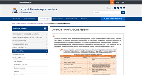 Modello Precompilato E Compilazione Assistita Del Quadro E Le