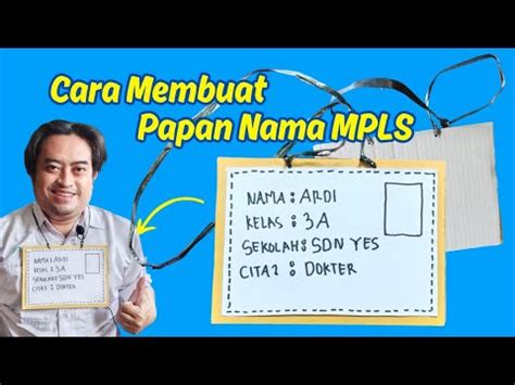 Cara Membuat Papan Nama Dari Kertas Karton Persiapan Mpls Name Tag